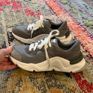 Sorel Women’s Kinetic RNEGD Waterproof Lace Sneakers (Quarry/Dove Color) Size 7